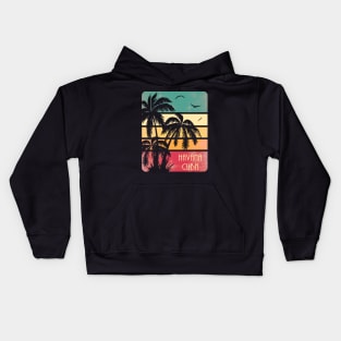 Havana Cuba Vintage Sunset Kids Hoodie